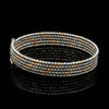 Jewelove™ Bangles & Bracelets Single Japanese 5-row Platinum & Rose Gold Bracelet for Women with Diamond Cut Balls JL PTB 1222