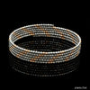 Jewelove™ Bangles & Bracelets Single Japanese 5-row Platinum & Rose Gold Bracelet for Women with Diamond Cut Balls JL PTB 1222