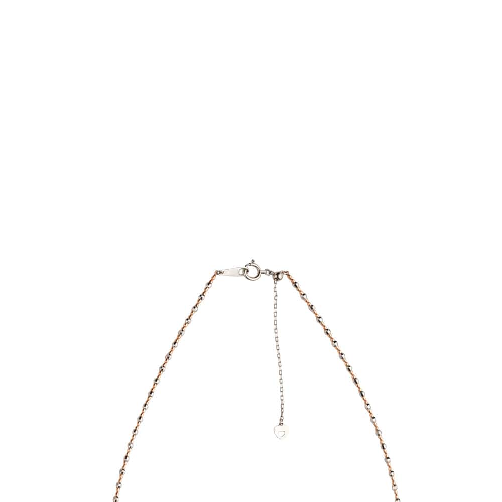 Jewelove™ Chains 16 inch Japanese Diamond Cut Platinum & Rose Gold Chain for Women JL PT CH 1069