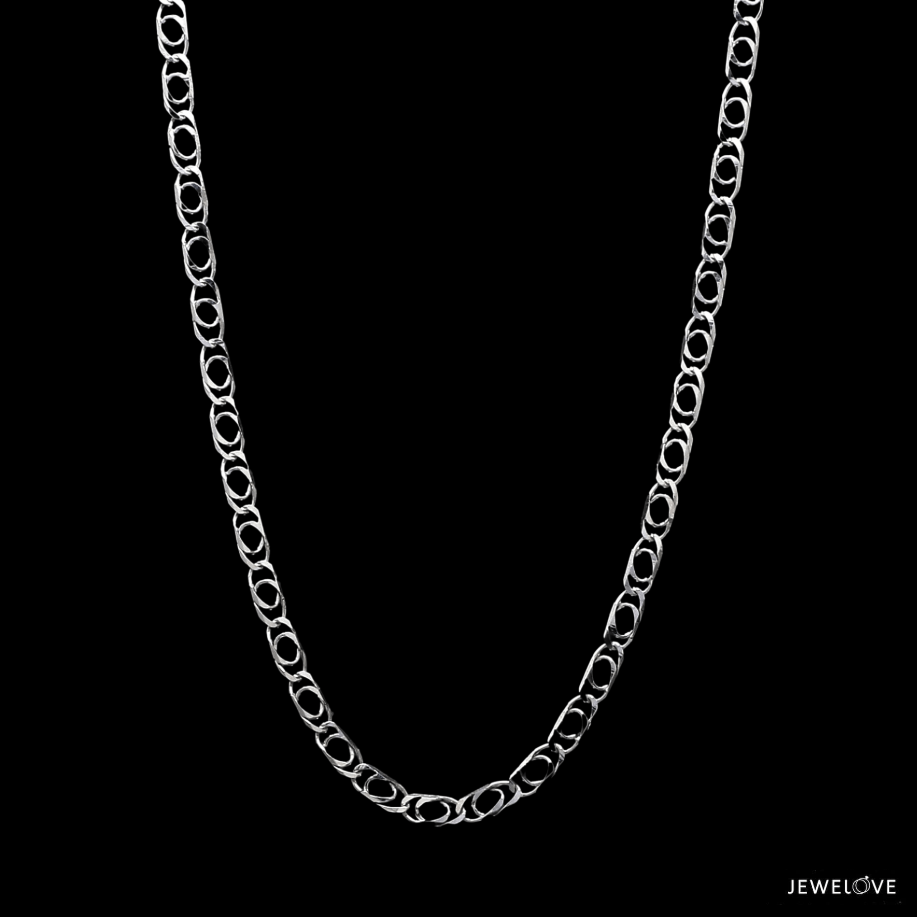 Jewelove™ Chains Japanese Links Platinum Unisex Chain JL PT CH 1163