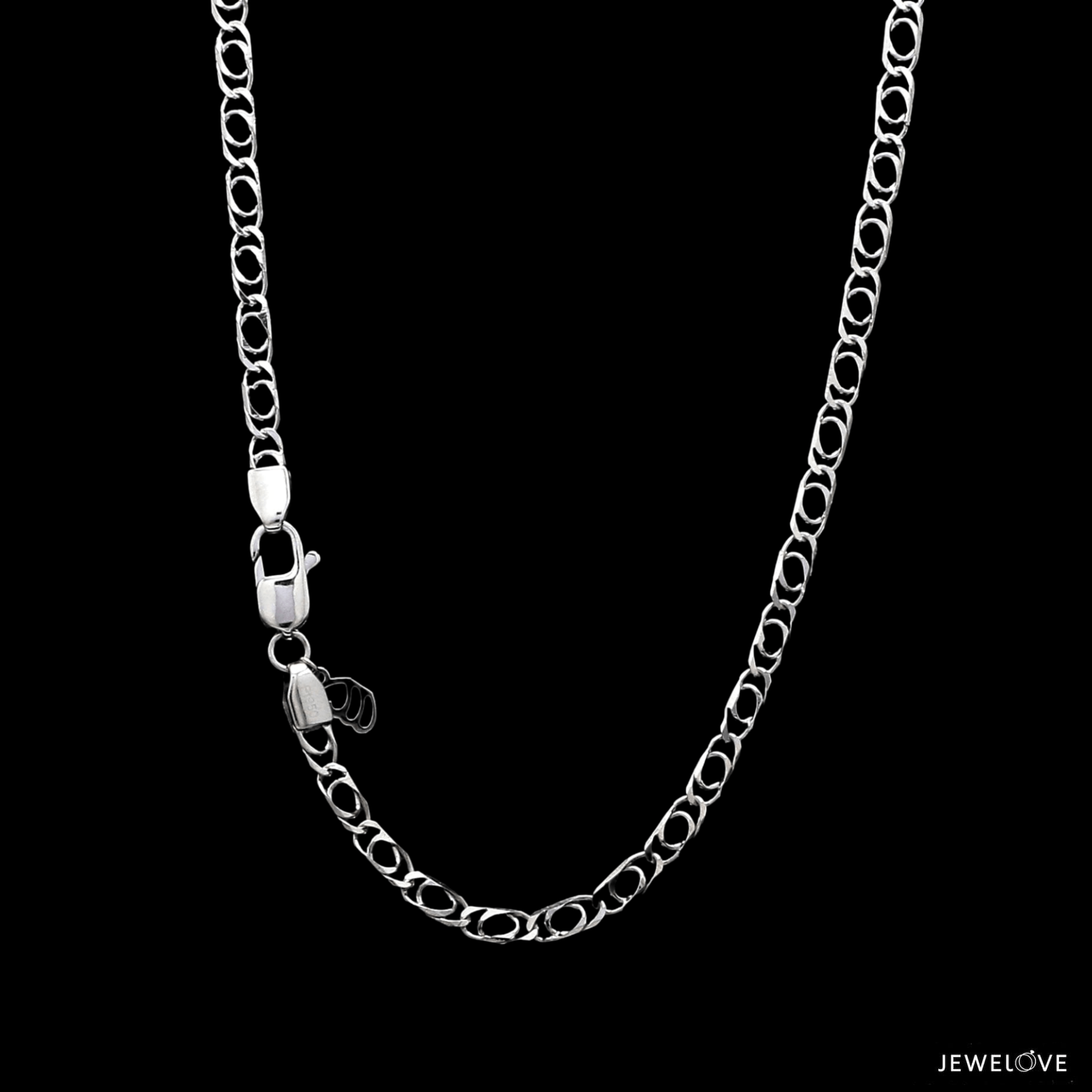 Jewelove™ Chains Japanese Links Platinum Unisex Chain JL PT CH 1163