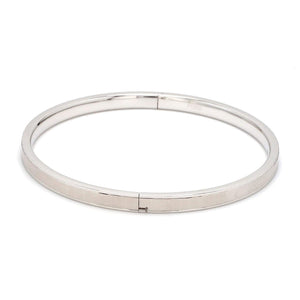 Jewelove™ Bangles & Bracelets Single Japanese Openable Platinum Bangle for Women with Centre Matte Finish JL PTB 636