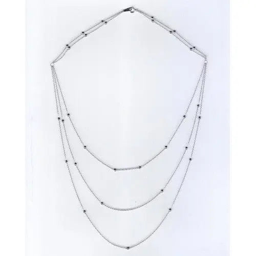 Japanese Plain Platinum Long Alpha Chain SJ PTO 708 in India