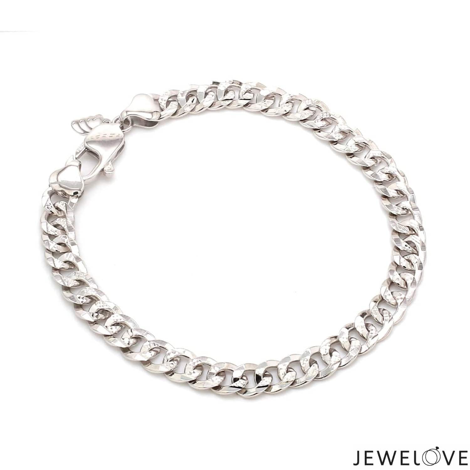 Jewelove™ Bangles & Bracelets 8 inches Japanese Platinum Bracelet for Men JL PTB 968