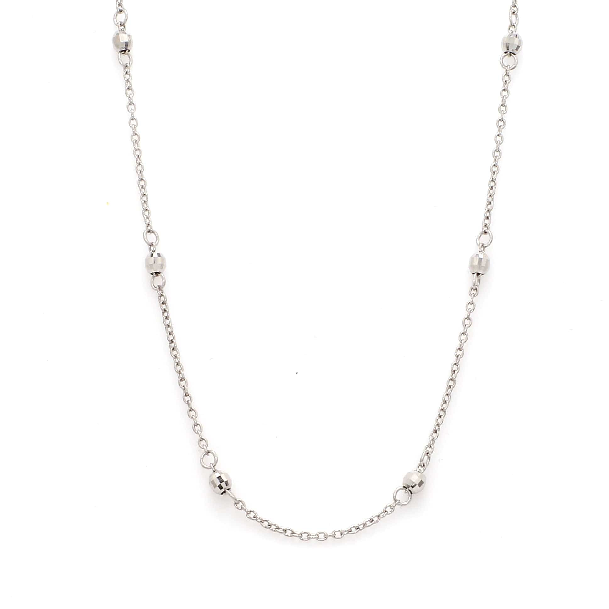 Platinum ball deals chain necklace