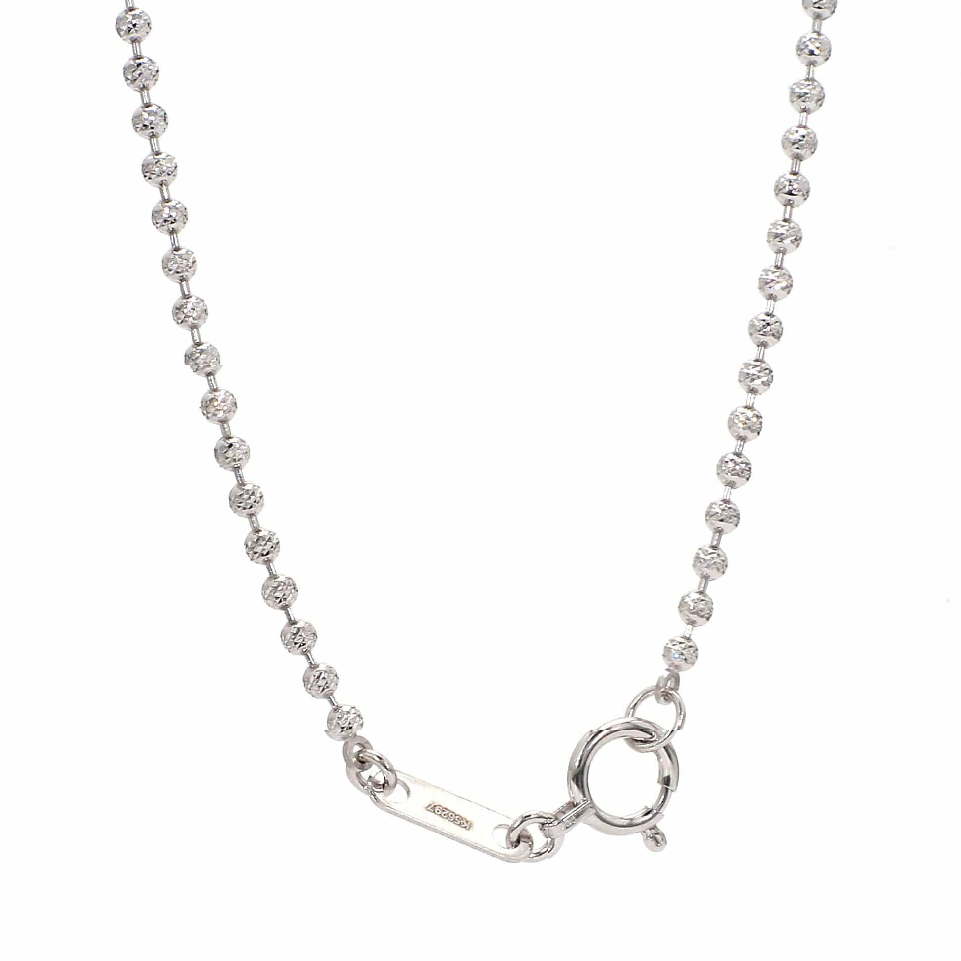 Jewelove™ Chains Japanese Platinum Chain with Diamond Cut Balls JL PT 748