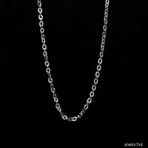 Jewelove™ Chains Japanese Platinum Chain with Shiny Texture for Women JL PT CH 659