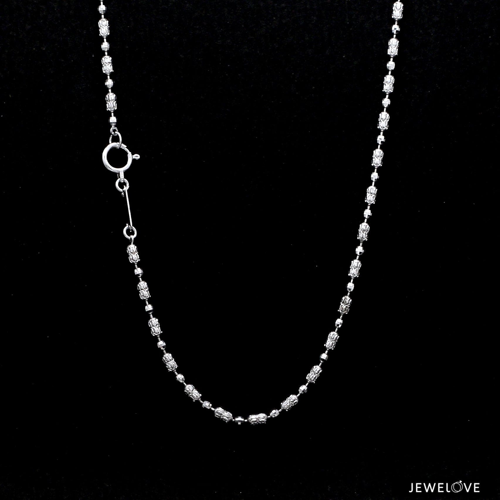 Jewelove™ Chains Japanese Platinum Chain with Unique Pattern of Diamond Cut Balls JL PT 740