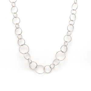 Jewelove™ Chains 18 inches Japanese Platinum Circle Links Necklace Chain for Women JL PT CH 1155