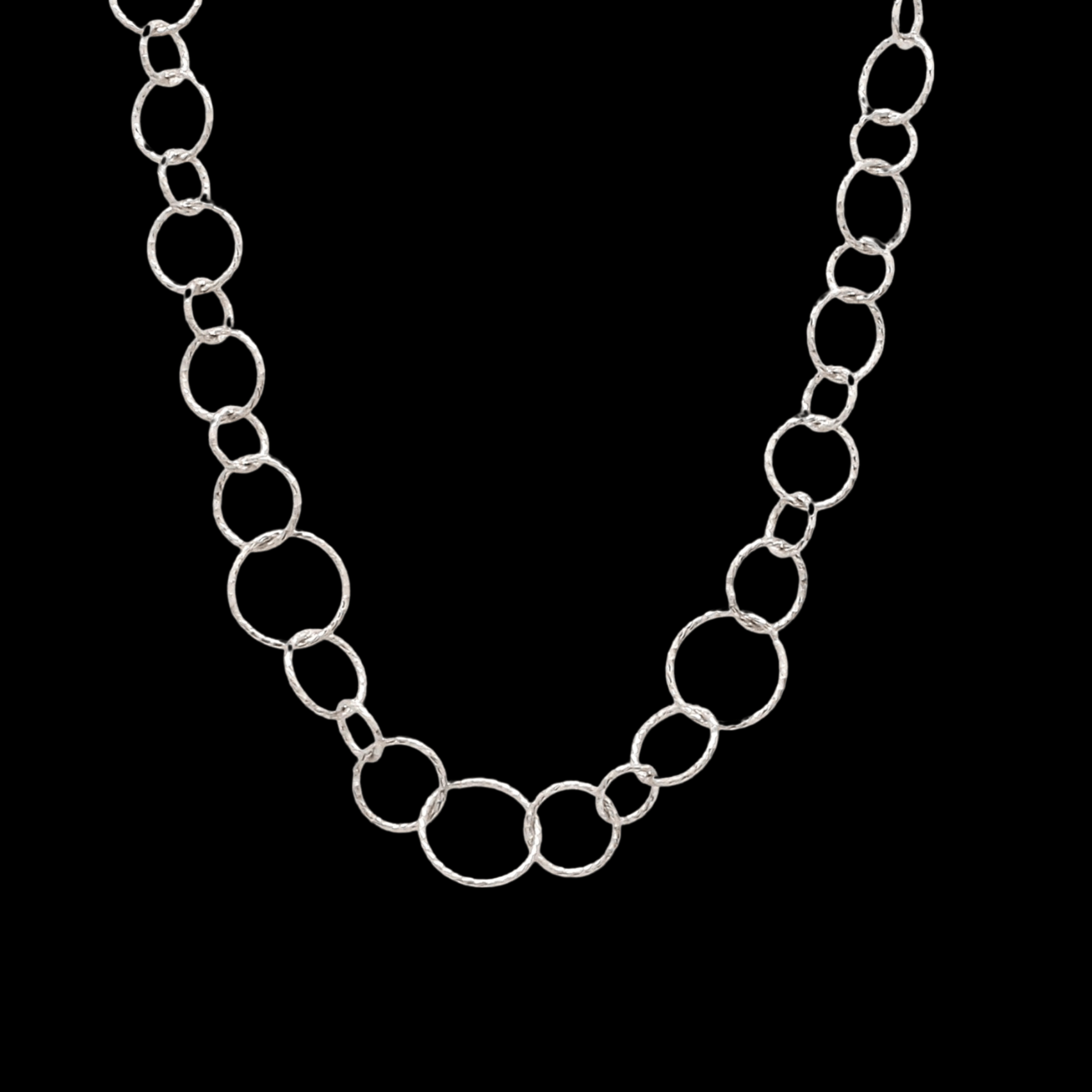 Jewelove™ Chains 18 inches Japanese Platinum Circle Links Necklace Chain for Women JL PT CH 1155