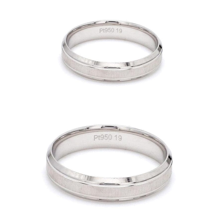Jewelove™ Rings Japanese Platinum Couple Rings with Rainbow Finish JL PT 605