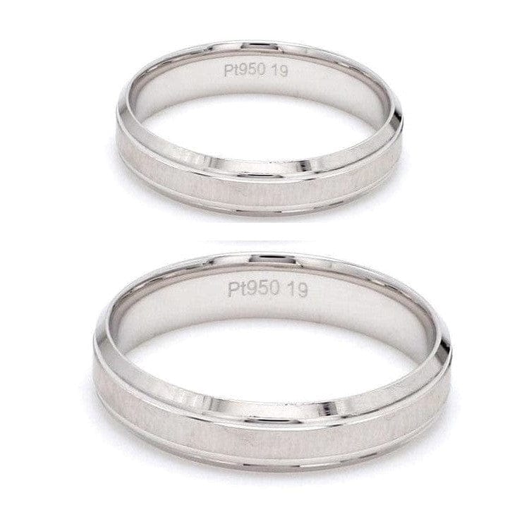 Jewelove™ Rings Japanese Platinum Couple Rings with Rainbow Finish JL PT 605