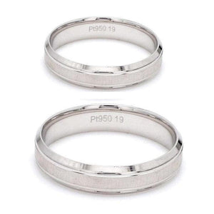 Jewelove™ Rings Japanese Platinum Couple Rings with Rainbow Finish JL PT 605