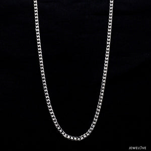 Jewelove™ Chains Japanese Platinum Curb Chain for Men JL PT CH 980