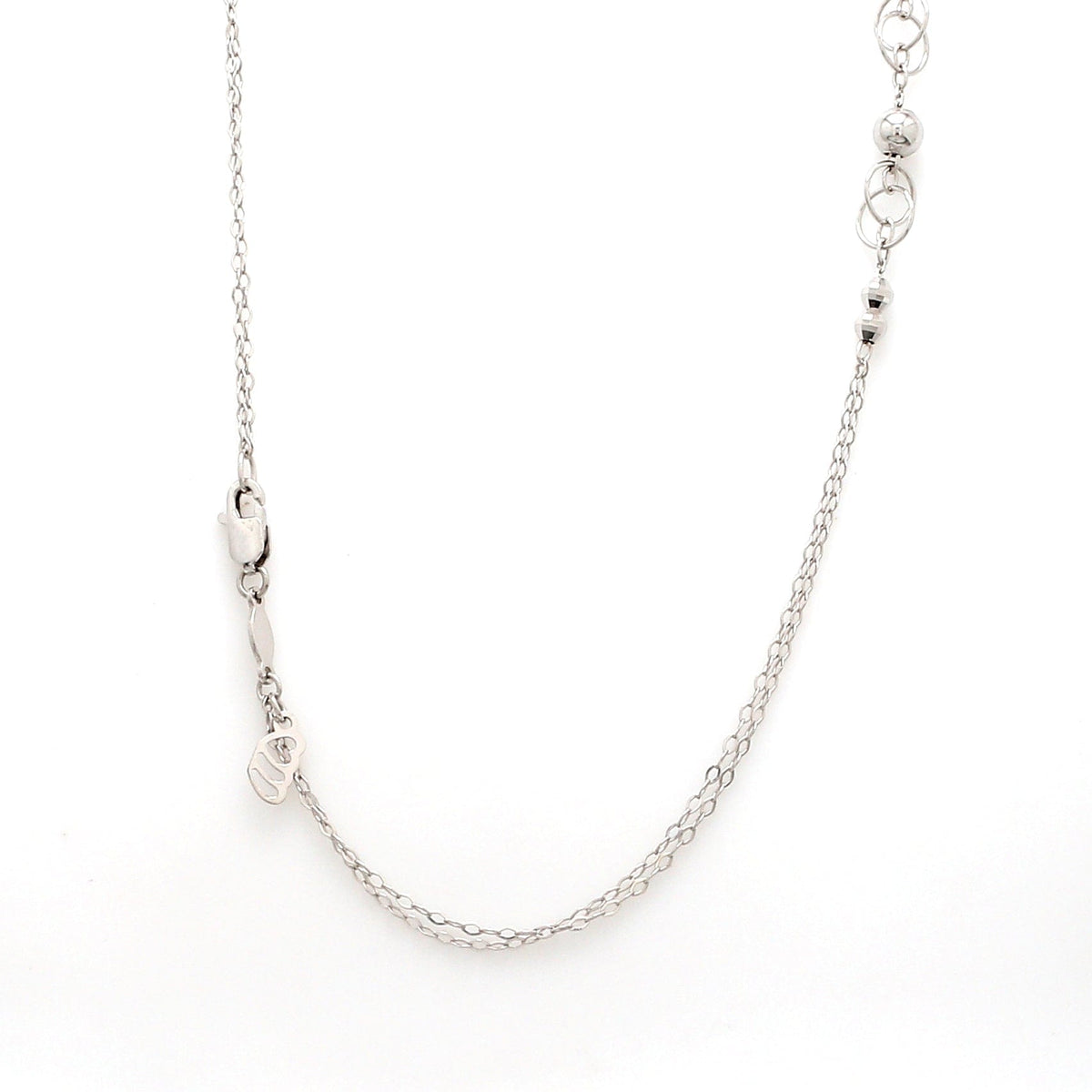 Japanese Platinum Diamond Cut Balls Chain JL PT CH 1088