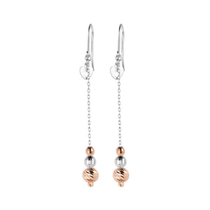 Jewelove™ Earrings Japanese Platinum Earrings with Rose Gold for Women JL PT E 277