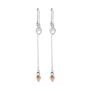 Jewelove™ Earrings Japanese Platinum Earrings with Rose Gold for Women JL PT E 281