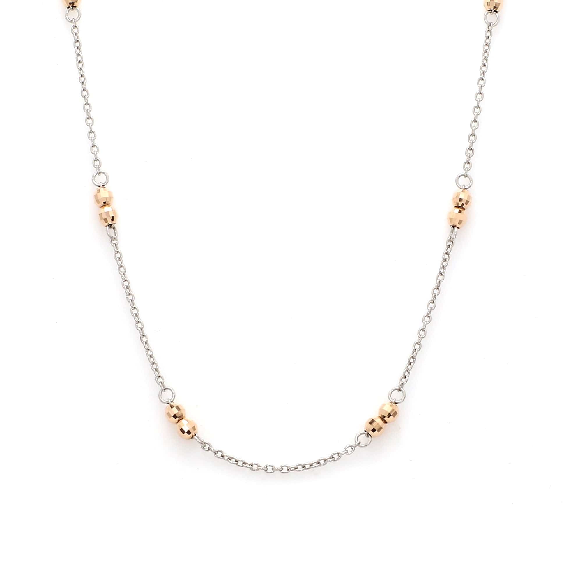 Jewelove™ Chains 18 inches Japanese Platinum Rose Gold Chain for Women JL PT CH 1048