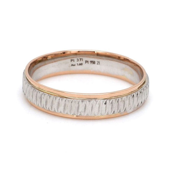 Jewelove™ Rings Japanese Platinum & Rose Gold Couple Rings JL PT 601