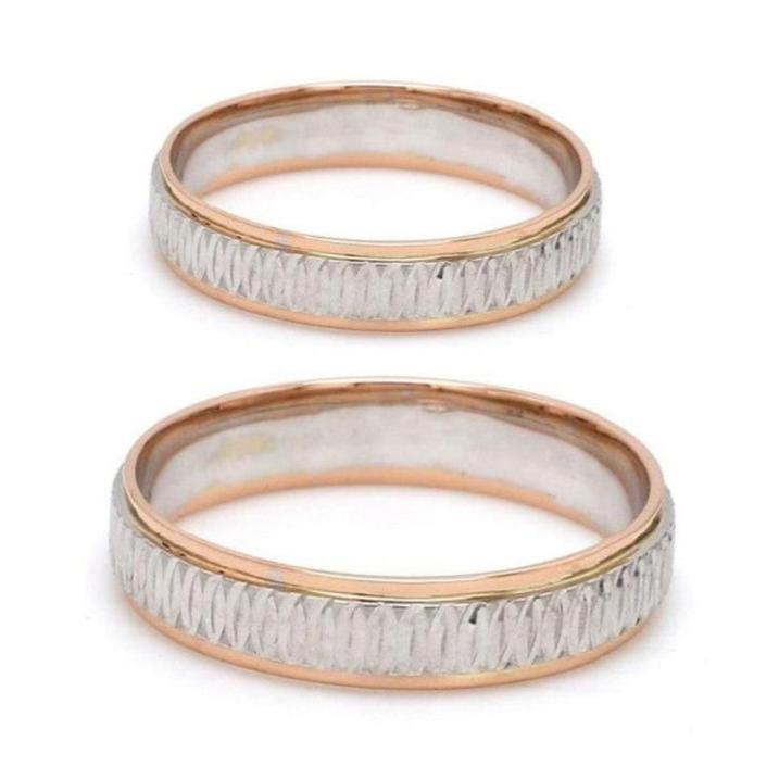 Jewelove™ Rings Japanese Platinum & Rose Gold Couple Rings JL PT 601