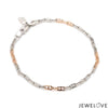 Jewelove™ Bangles & Bracelets Japanese Platinum & Rose gold Links Bracelet JL PTB 1263