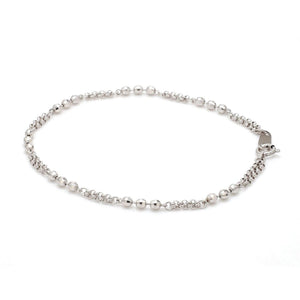 Jewelove™ Bangles & Bracelets Japanese Platinum with Diamond Cut Balls Bracelet for Women JL PTB 1070