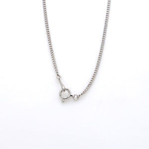 Jewelove™ Chains Japanese Simple Thin Platinum Curb Chain 1mm SJ PTO 703 - Thin