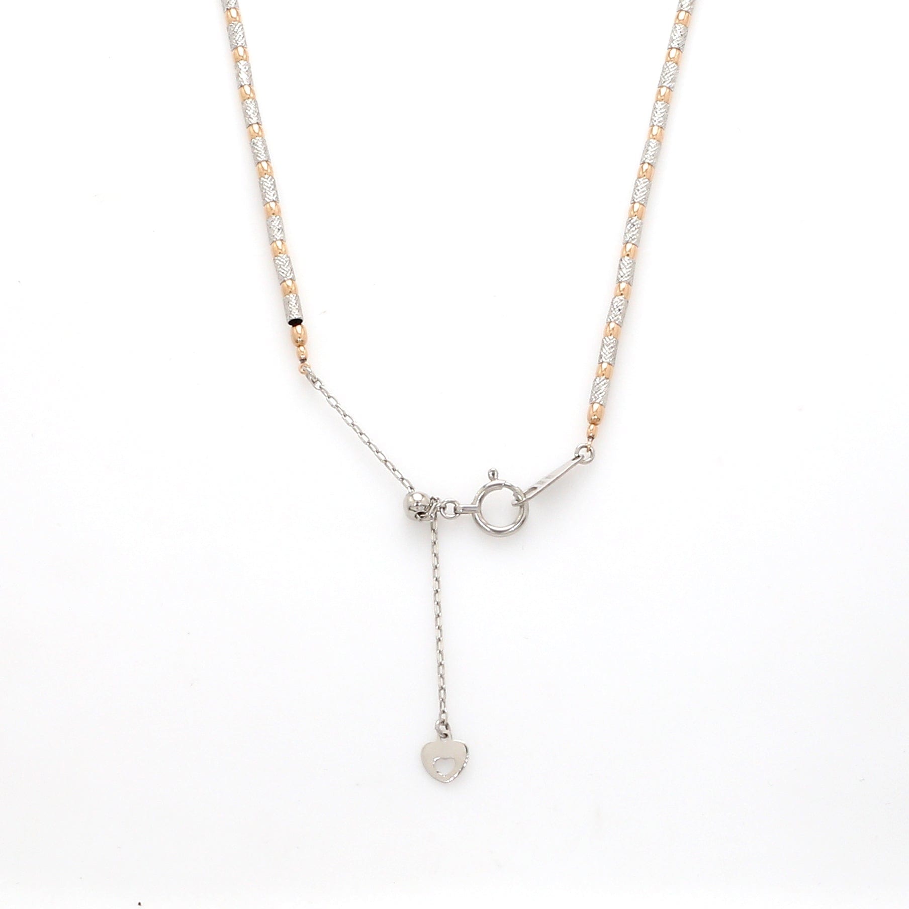 Jewelove™ Chains 18 inch Japanese Sparkling Platinum & Rose Gold Chain for Women JL PT CH 1067