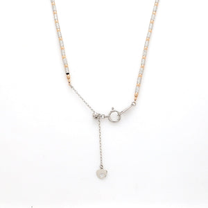 Jewelove™ Chains 18 inch Japanese Sparkling Platinum & Rose Gold Chain for Women JL PT CH 1067