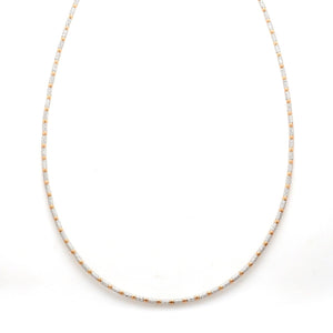 Jewelove™ Chains 18 inch Japanese Sparkling Platinum & Rose Gold Chain for Women JL PT CH 1067