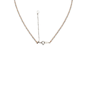 Jewelove™ Chains 18 inch Japanese Sparkling Platinum & Rose Gold Chain for Women JL PT CH 1067