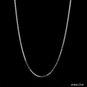 Jewelove™ Chains Japanese Thick Platinum Box Chain for Men JL PT 702 - Men