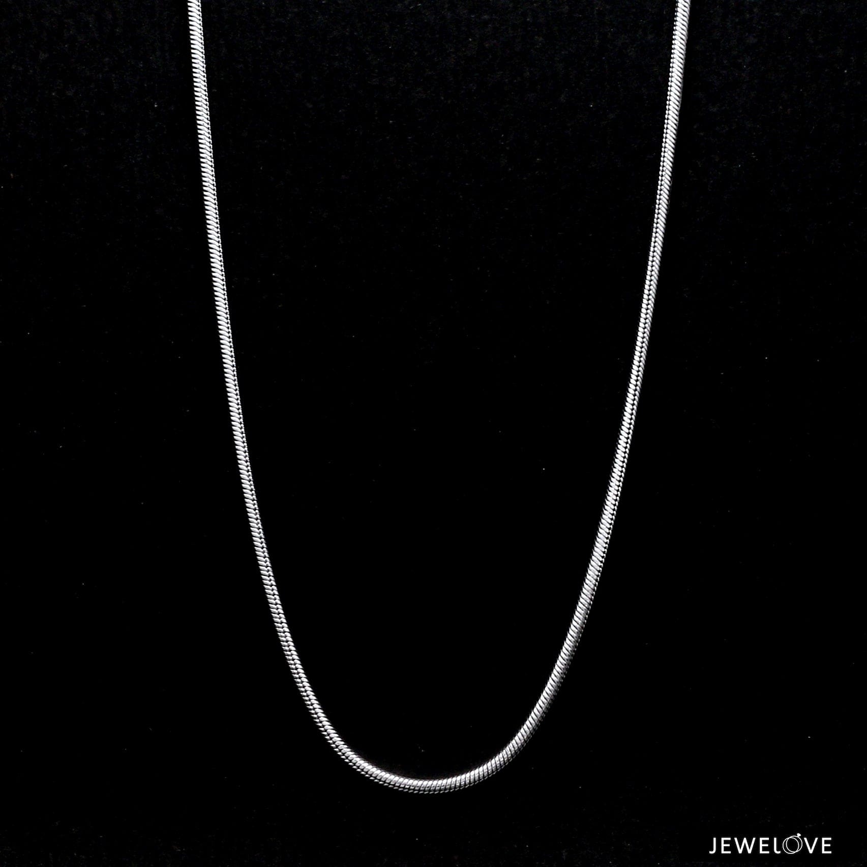 Jewelove™ Chains Japanese Thicker Plain Platinum Snake Chain for Men SJ PTO 712-A