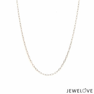 Jewelove™ Chains Japanese Thin Rectangular Links Platinum Chain JL PT CH 1115