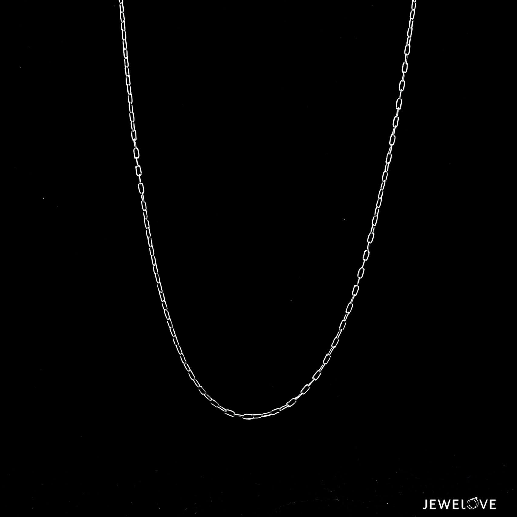 Jewelove™ Chains Japanese Thin Rectangular Links Platinum Chain JL PT CH 1115