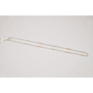 Lightweight Platinum and Rose Gold Chain for Women JL PT 790