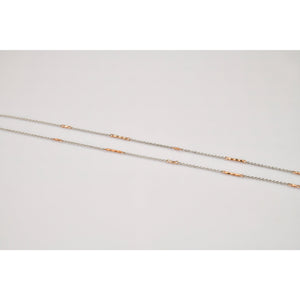 Lightweight Platinum and Rose Gold Chain for Women JL PT 790