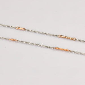 Jewelove™ Chains Lightweight Platinum and Rose Gold Chain for Women JL PT CH 790