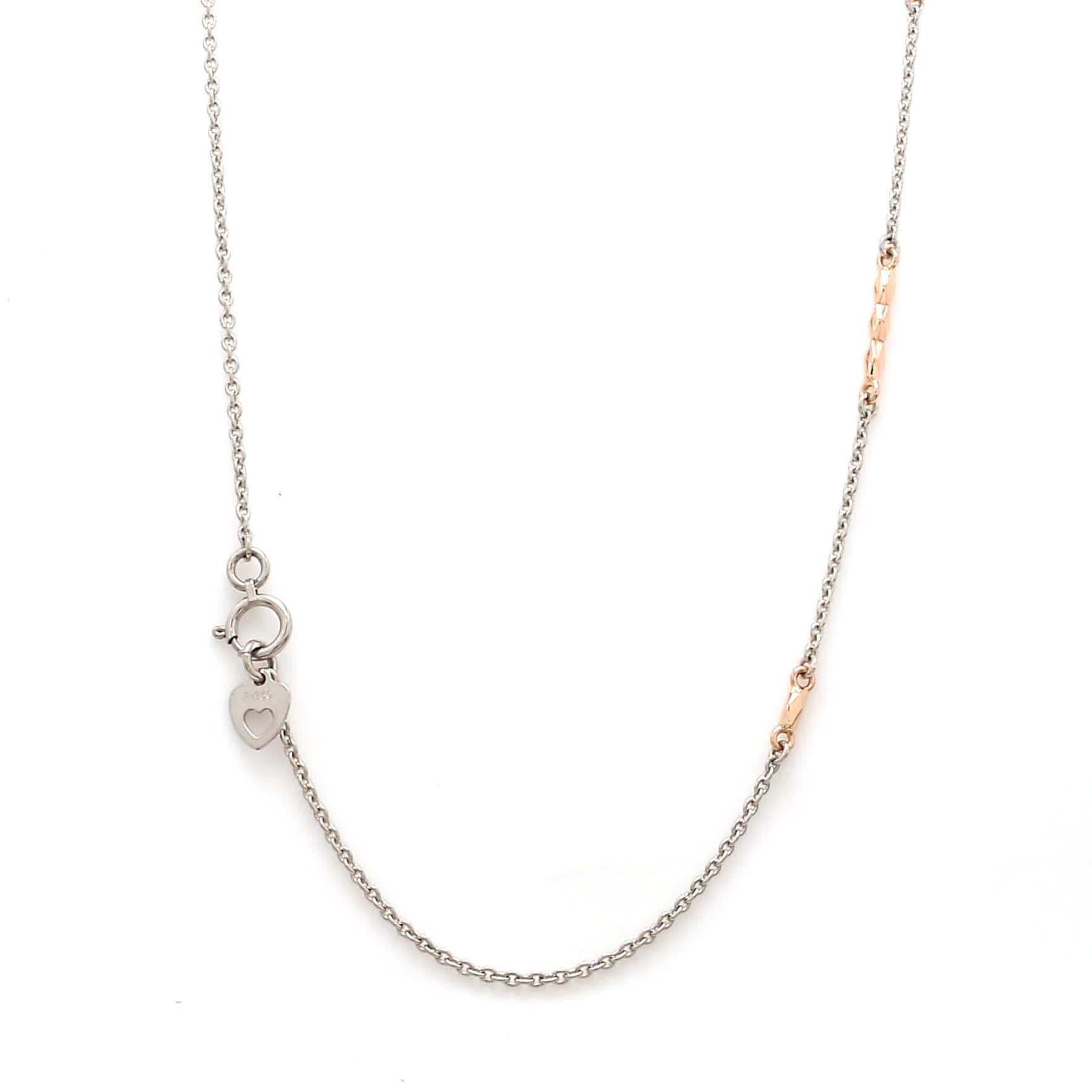 Jewelove™ Chains Lightweight Platinum and Rose Gold Chain for Women JL PT CH 790