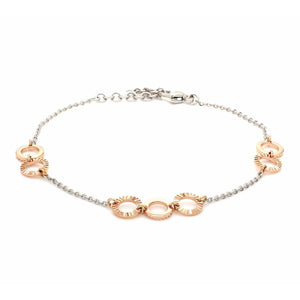 Jewelove™ Bangles & Bracelets Lightweight Platinum + Rose Gold Bracelet for Women JL PTB 764