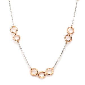 Lightweight Platinum + Rose Gold Chain for Women JL PT 764