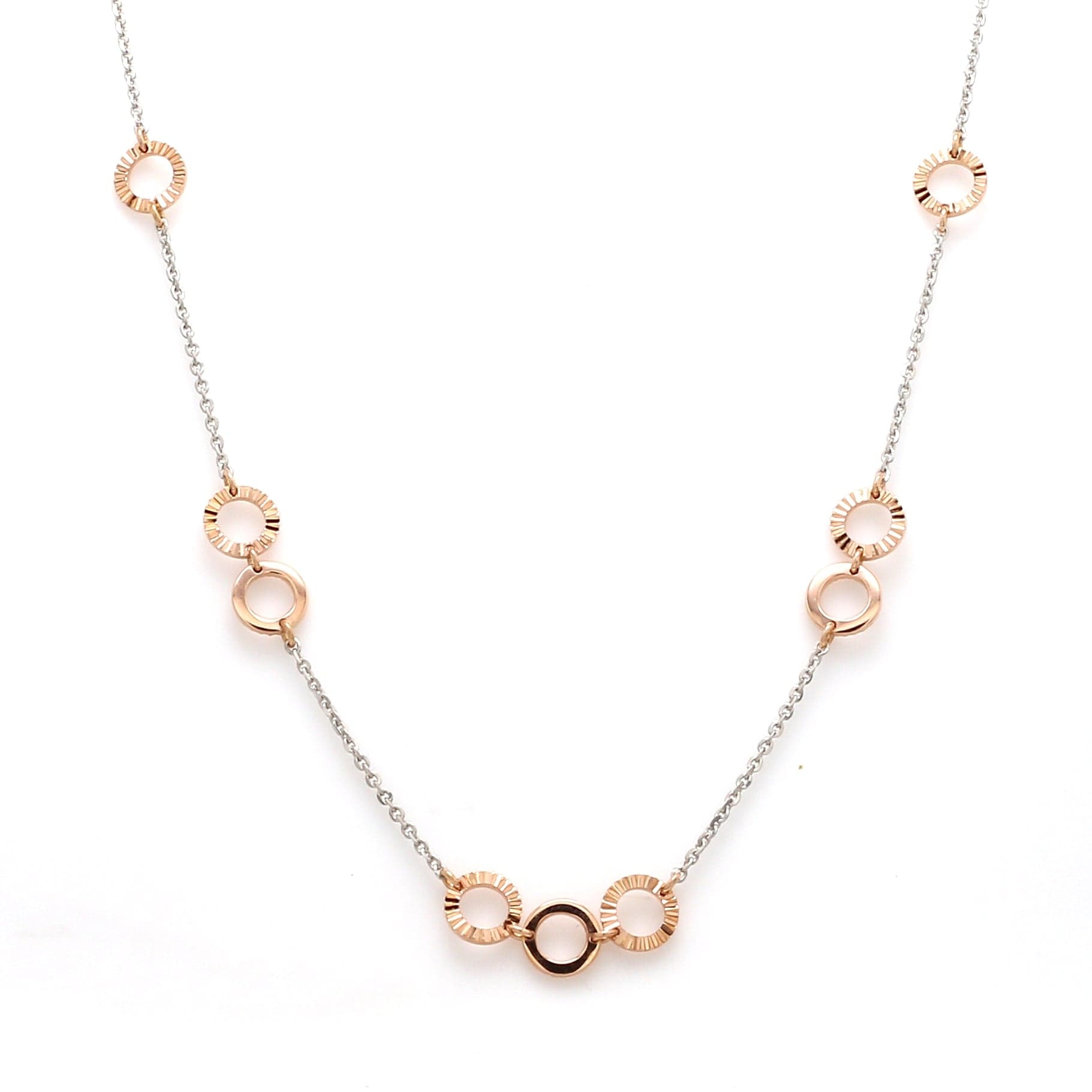 Jewelove™ Chains Lightweight Platinum + Rose Gold Chain for Women JL PT 764