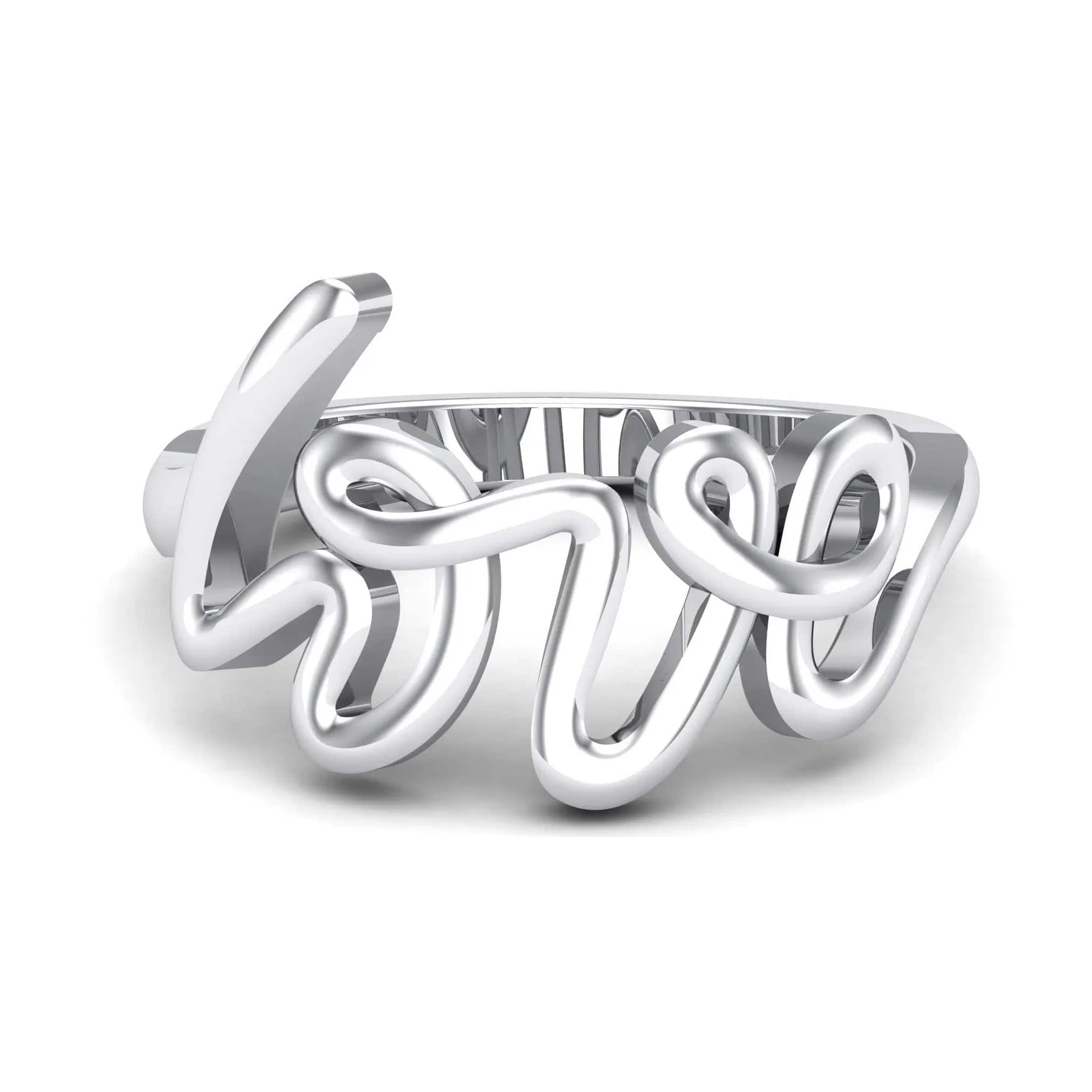 Jewelove™ Rings Women's Band only Love Platinum Ring for Women JL PT 457