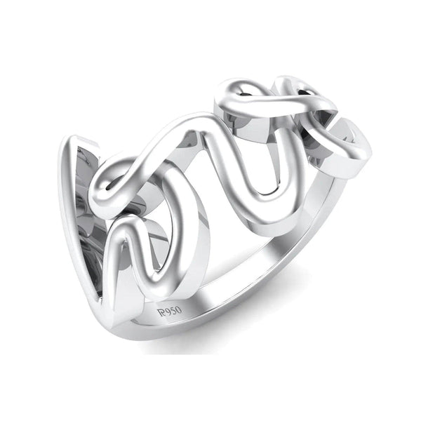 Jewelove™ Rings Women's Band only Love Platinum Ring for Women JL PT 457