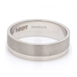 Jewelove™ Rings Matte Finish Platinum Love Bands SJ PTO 287