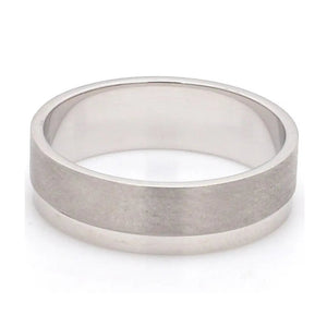 Jewelove™ Rings Men's Band Only / SI IJ Matte Finish Platinum Love Bands SJ PTO 287