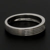 Jewelove™ Rings Matte Finish Platinum Love Bands with Parallel Lines JL PT 421