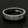 Jewelove™ Rings Matte Finish Platinum Love Bands with Parallel Lines JL PT 421