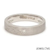 Jewelove™ Rings Matte Finish Platinum Love Bands with Parallel Lines JL PT 421