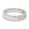 Jewelove™ Rings Matte Finish Platinum Love Bands with Parallel Lines JL PT 421